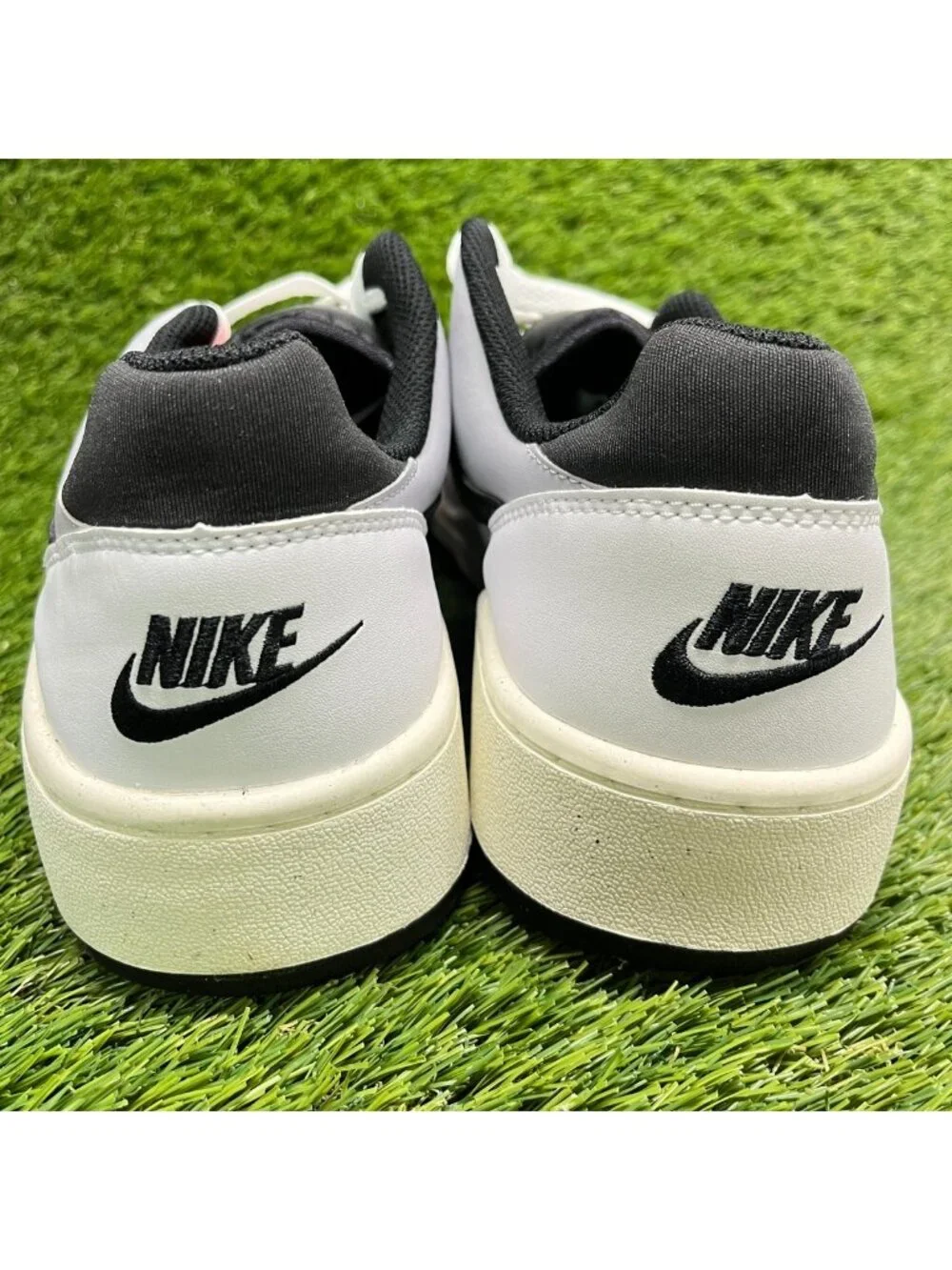 Nike Full Force Low Mens Size 10.5 White Black Athletic Leather Shoes Sneakers